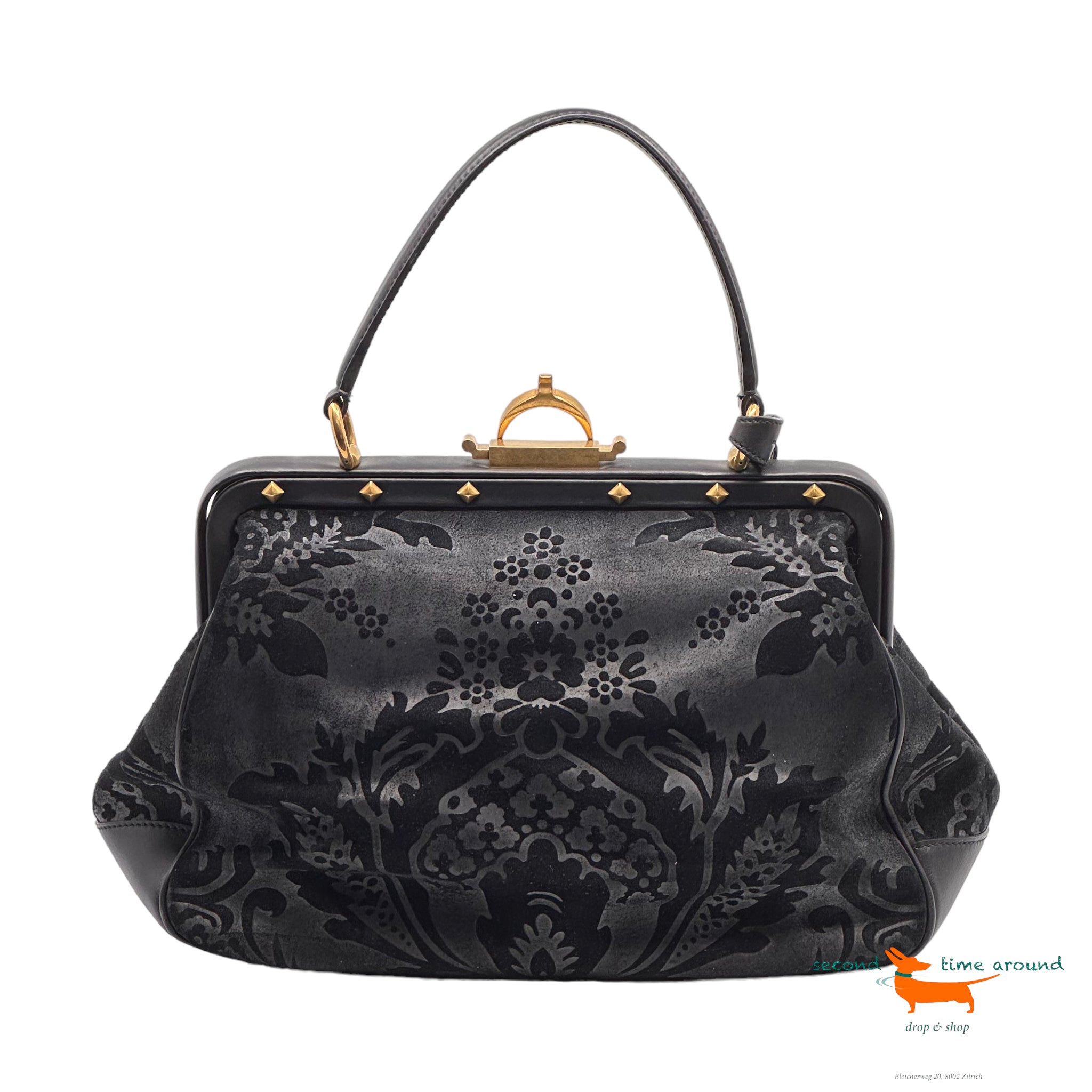 Gucci Lady Stirrup Leather Top Handle Bag