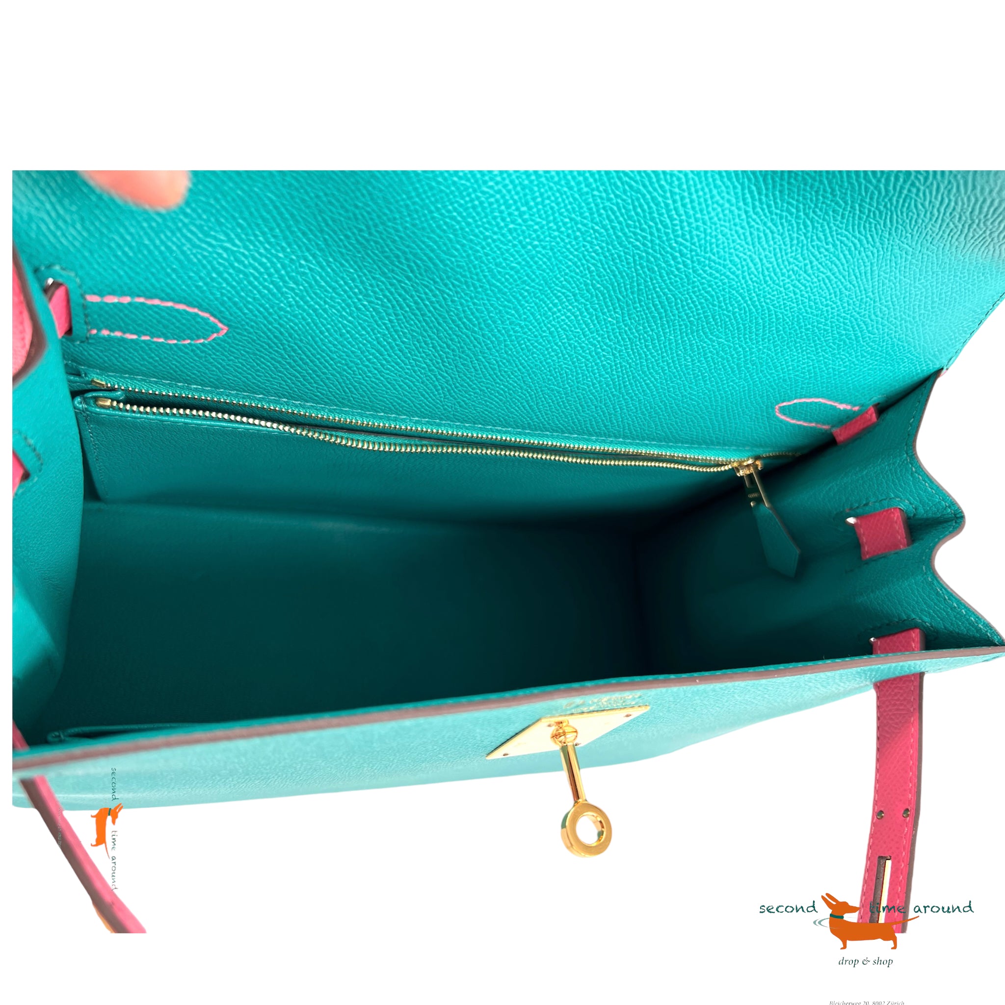 Hermes Kelly II Sellier 28 Veau Epsom Bleu Paon Limited Edition Bag