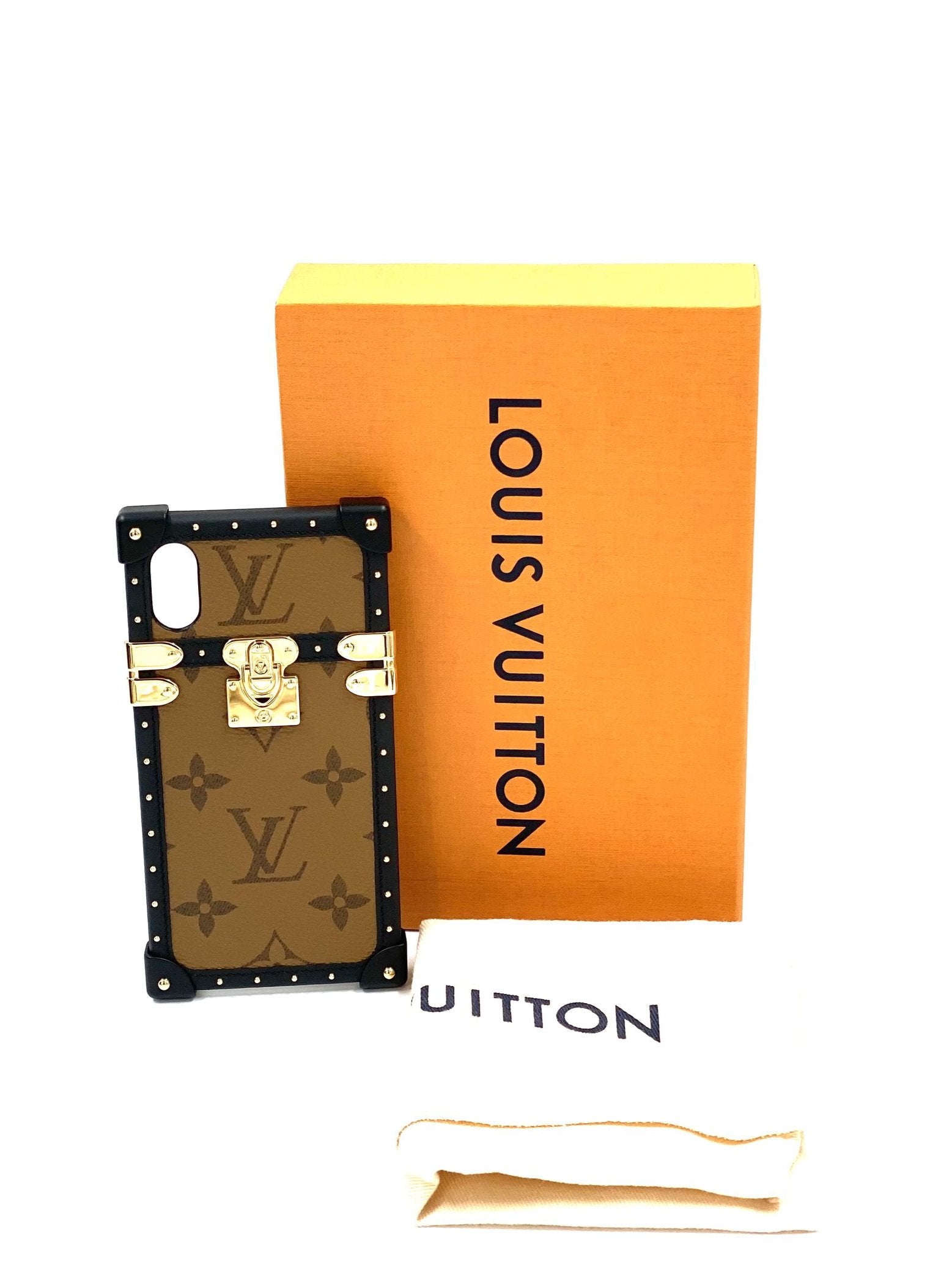 LOUIS VUITTON Eye Trunk Phone Case for iPhone X/XS Reverse Monogram Canvas