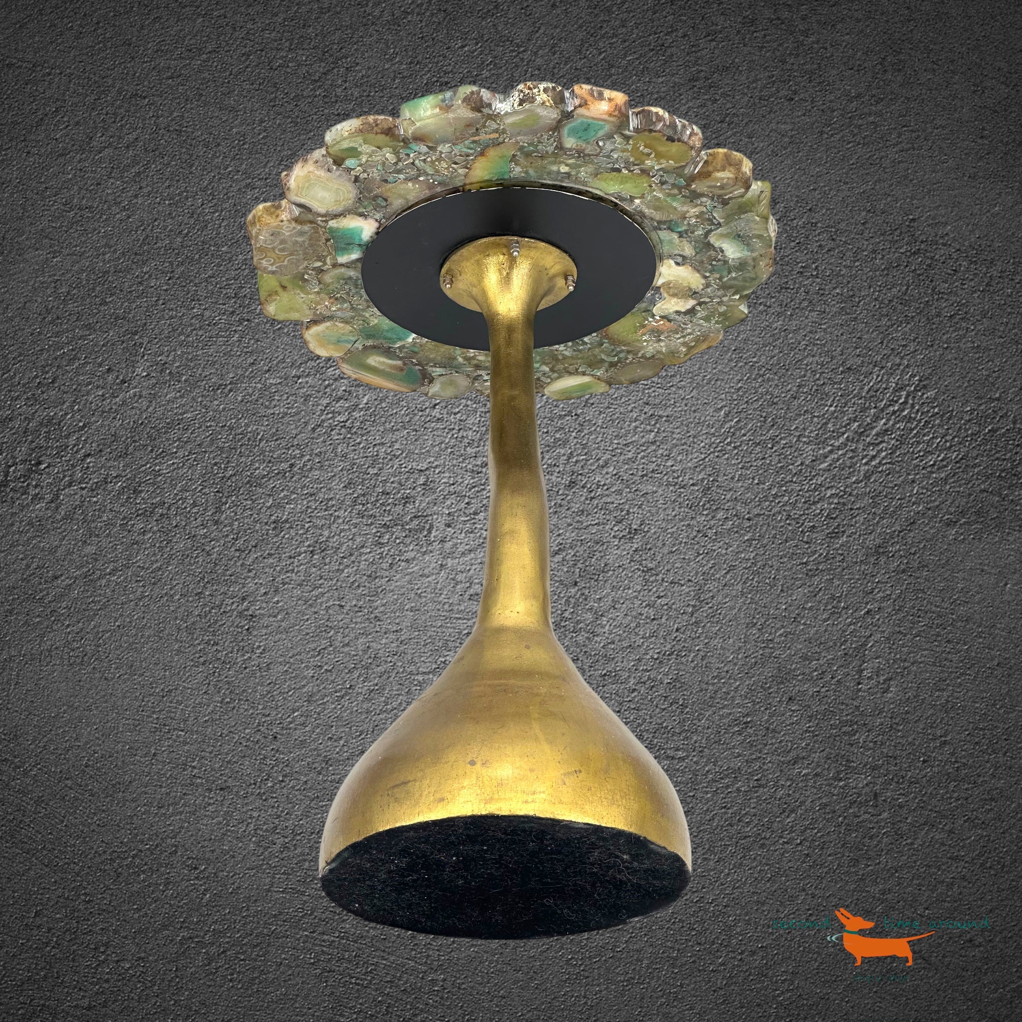 Green Agate (Achat) Stone Side Table