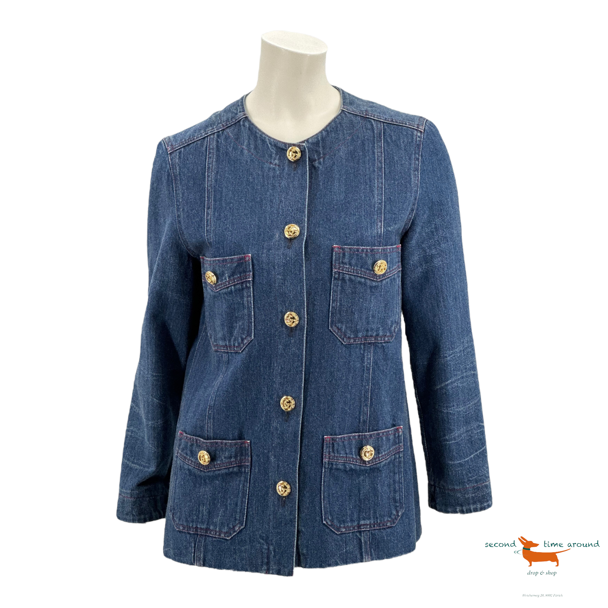 Gucci Jeansjacke Oversized in blau