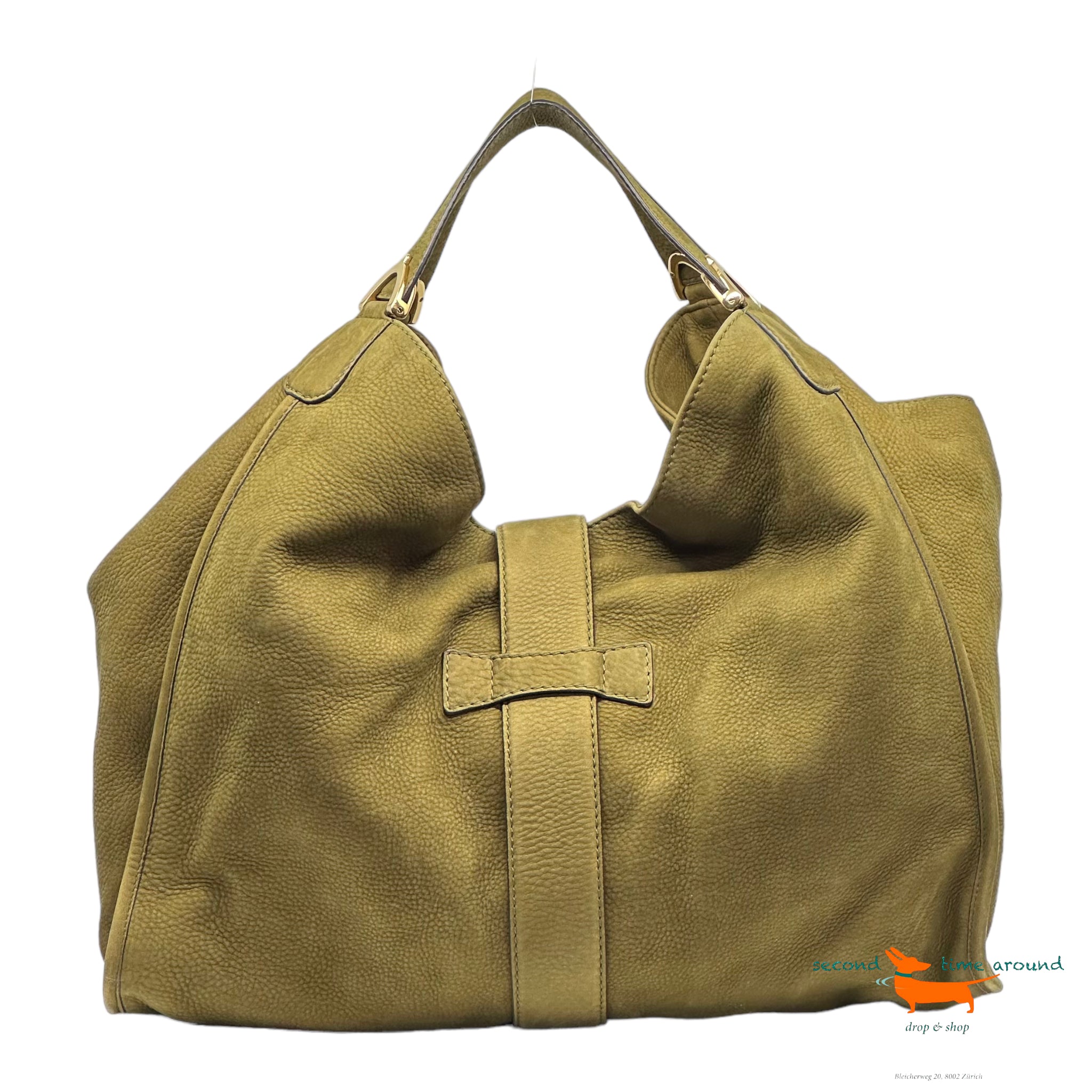 Gucci Soft Stirrup Nubuck Leather Bag