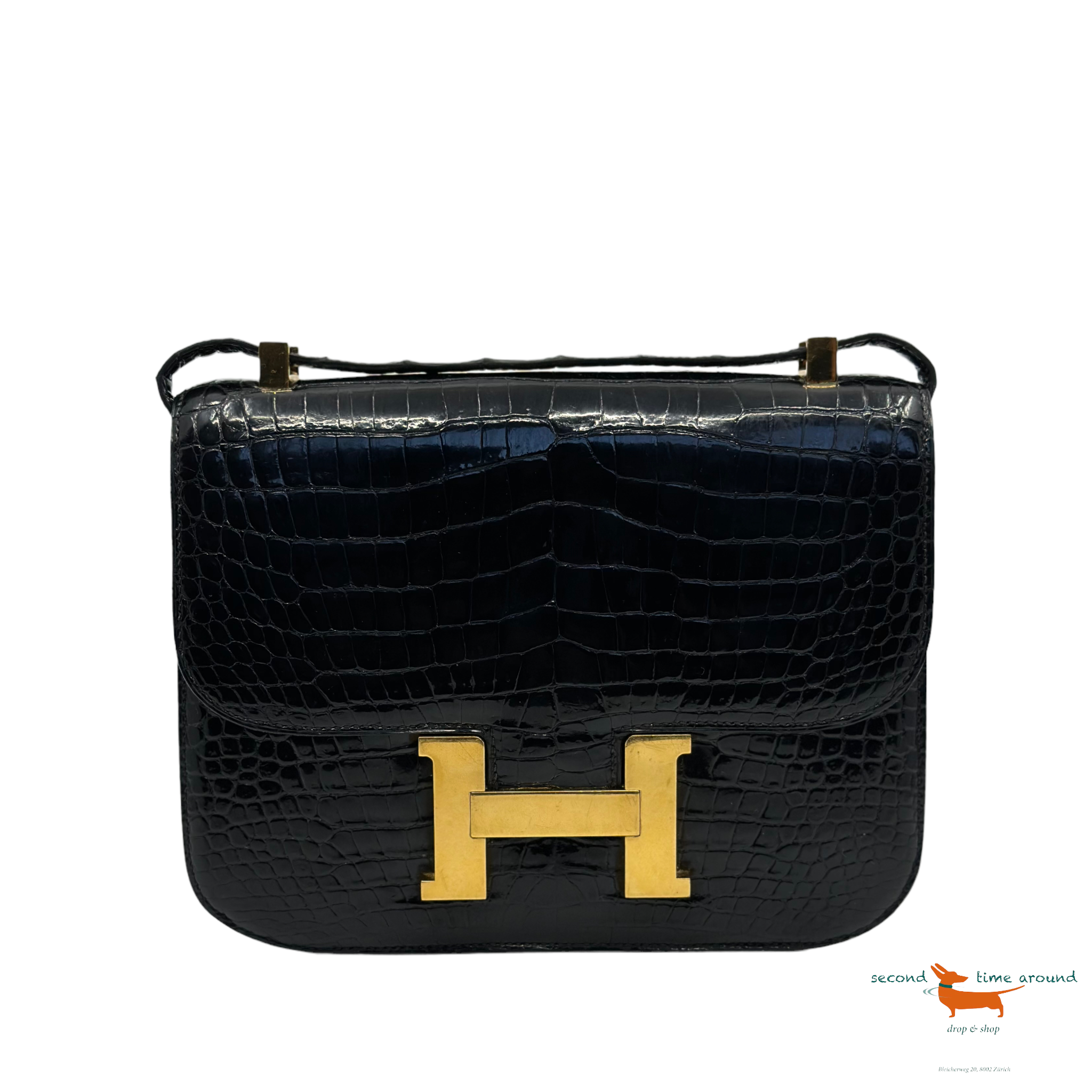 Hermes Crocodile Constance 23 Shoulder Bag