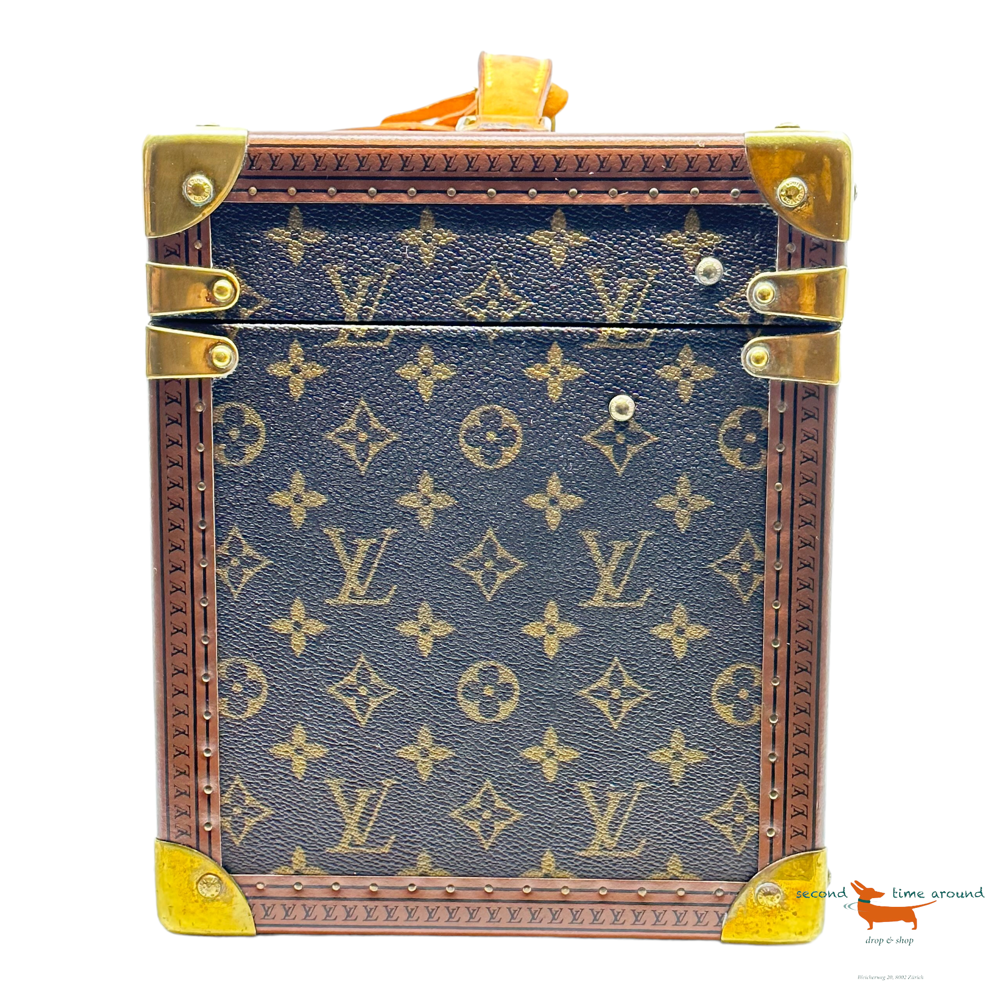 Louis Vuitton Beauty Case Monogram Canvas, Leder, goldfarbenes Metall