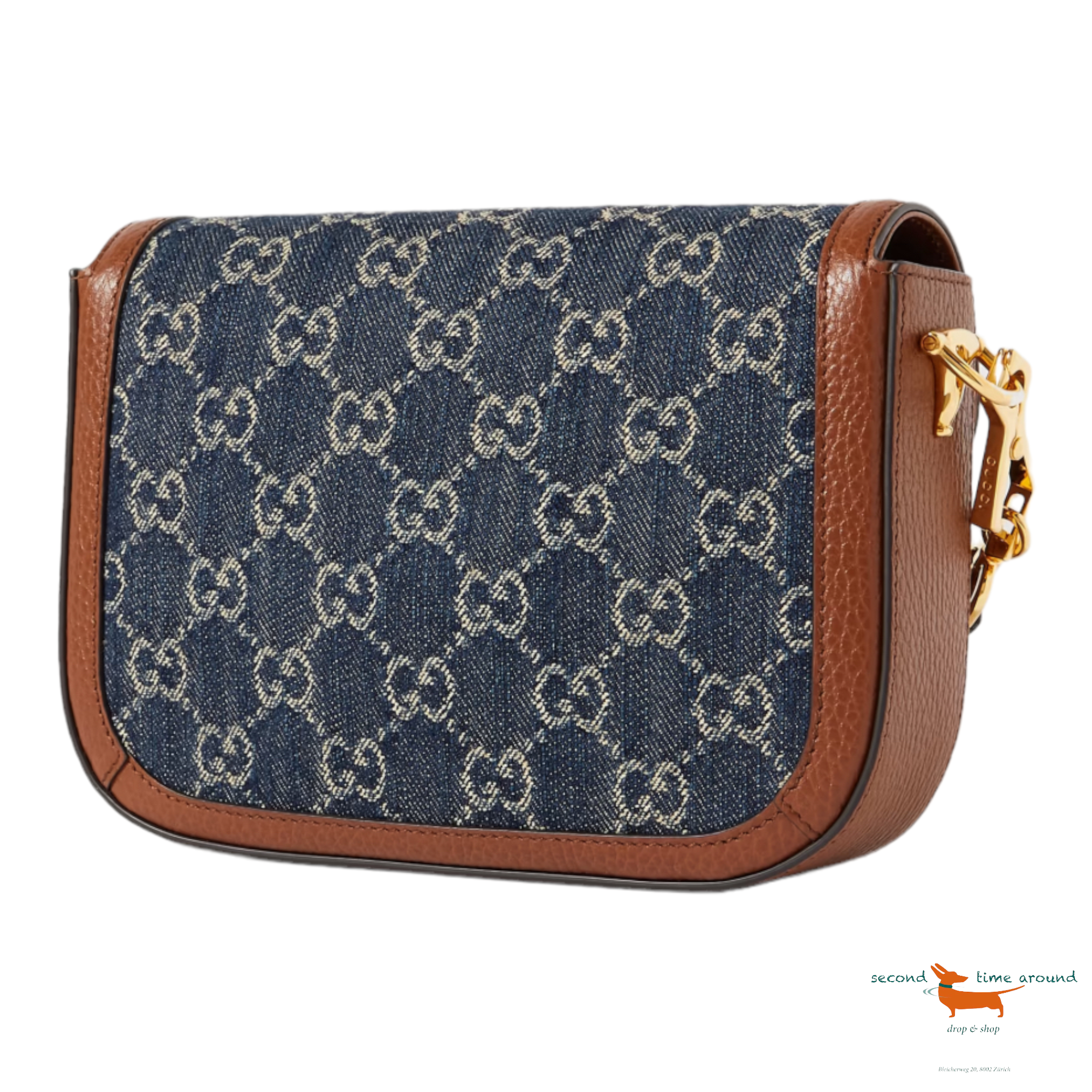 Gucci Horsebit 1955 Denim Cross Bidy Bag