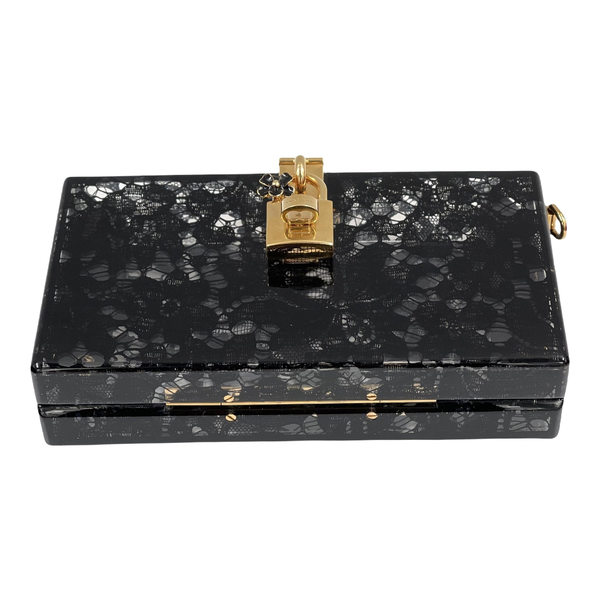 Dolce Gabbana Clutch Dolce Box - plexiglass / lace
