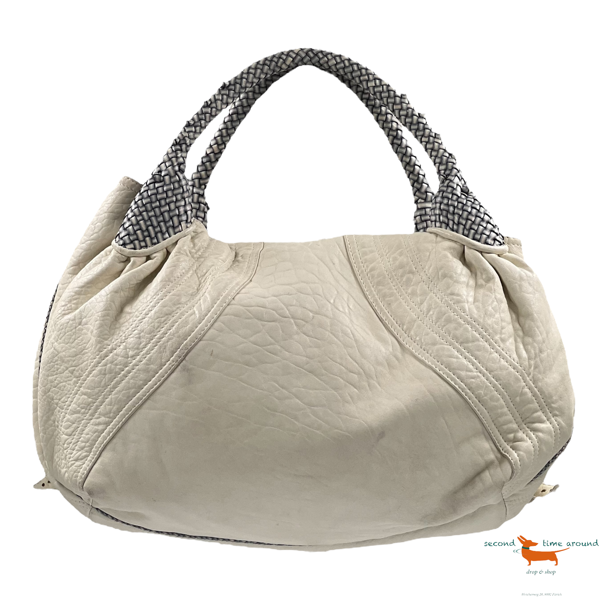 Fendi White Nappa Leather Wisteria Spy Bag