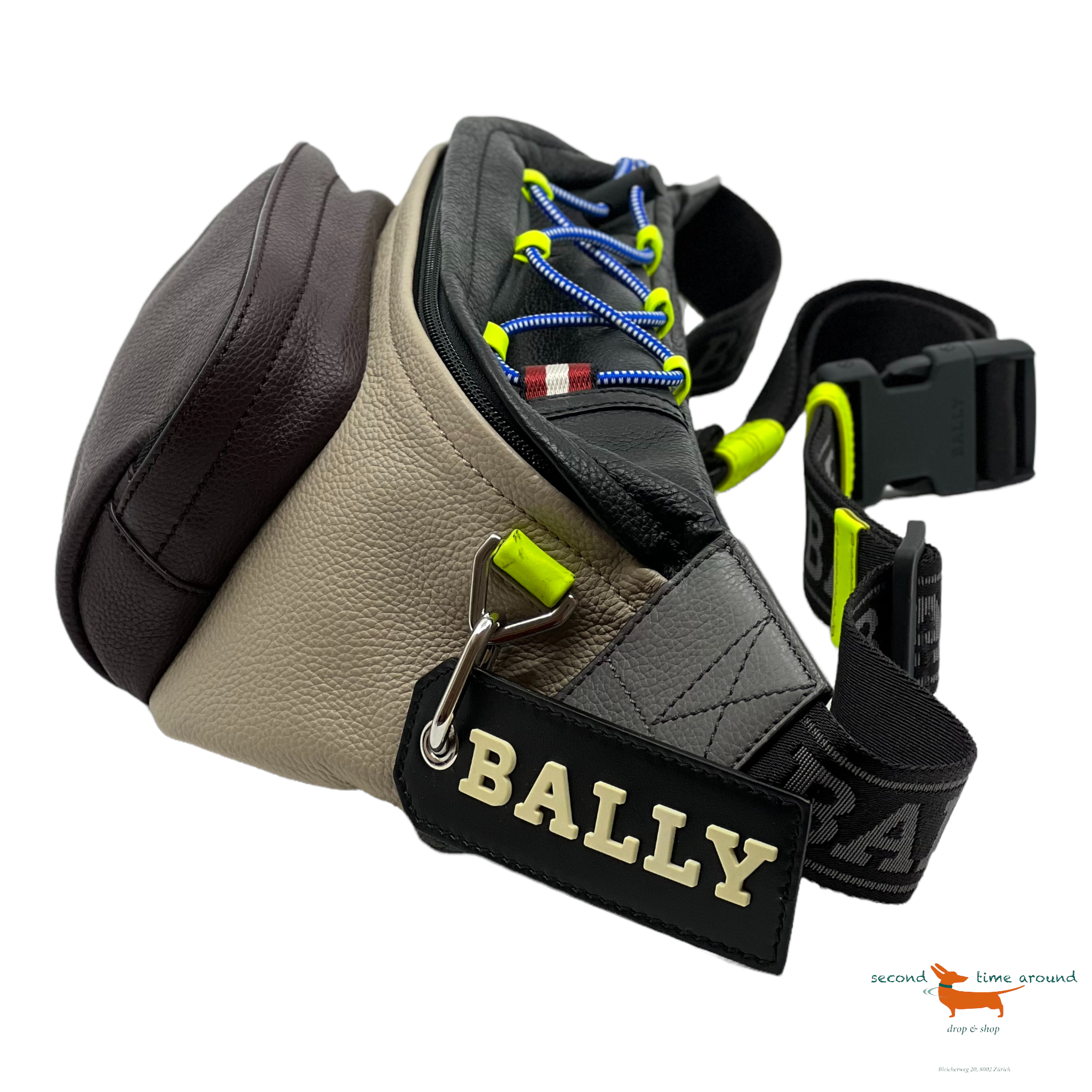 Bally Mens Sully Leather Bum Bag