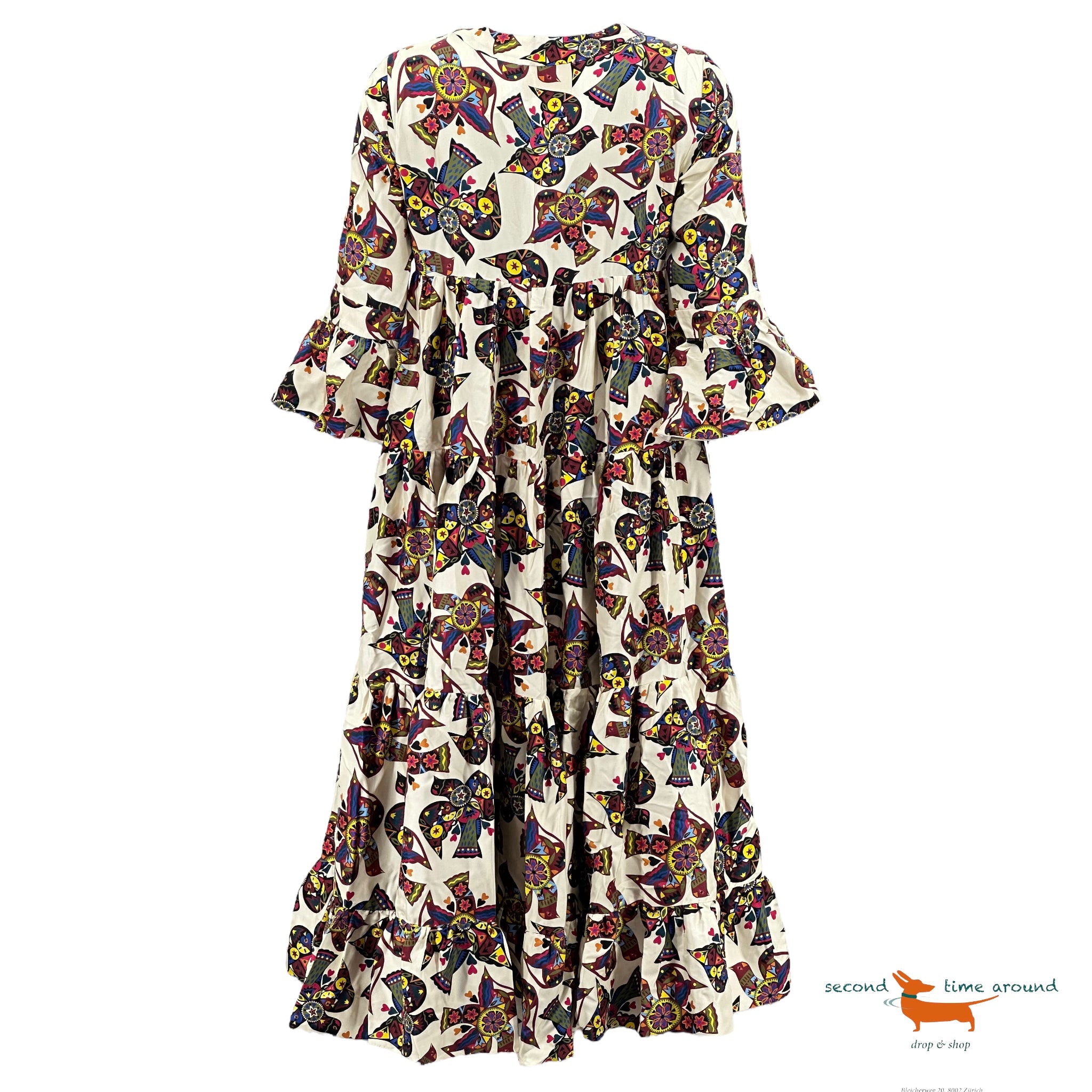 Double J Jennifer Jane Dress Piccolo Dove in Twill Silk