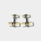 Tiffany Rare Cufflinks Silver And Mother Of Pearl
