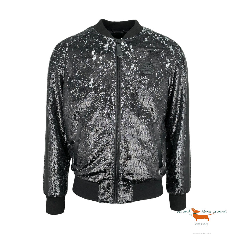 Philipp Plein Pailletten Leather Jacket