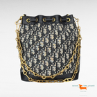 Christian Dior Oblique Canvas Drawstring Bucket Bag