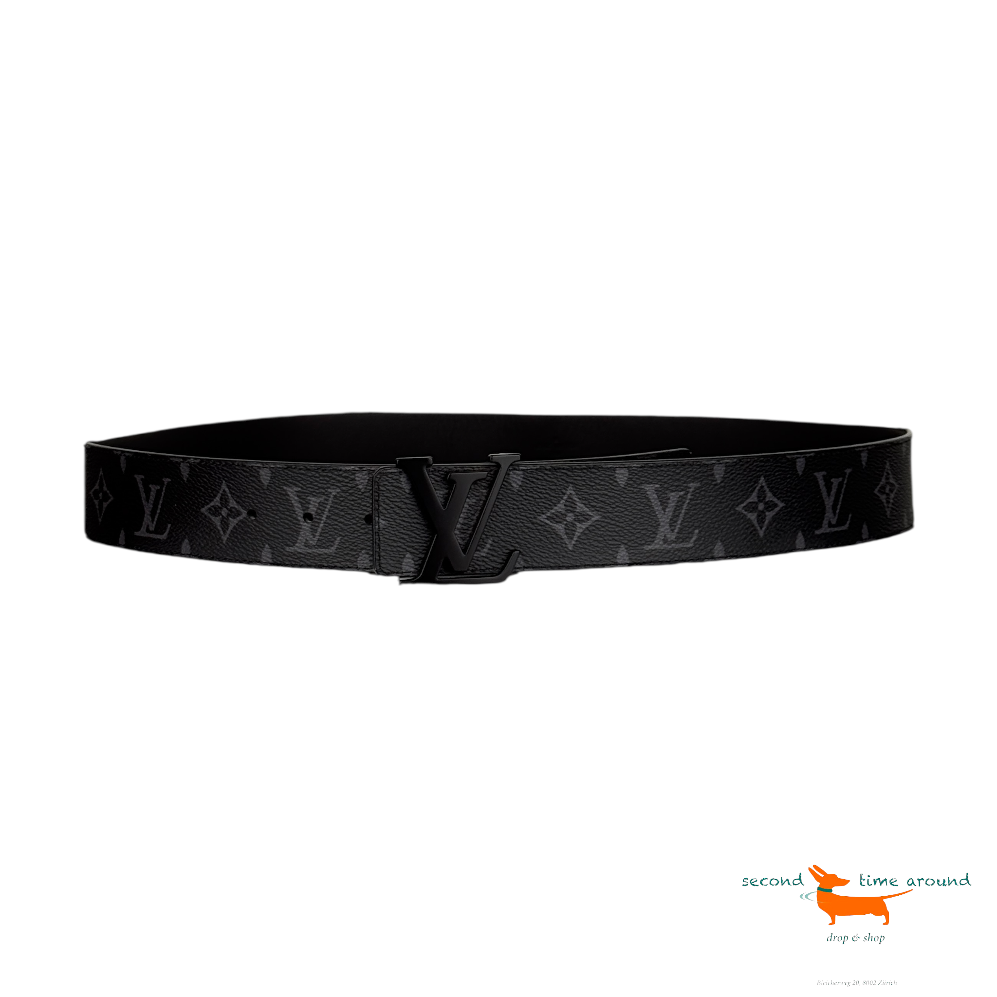 Louis Vuitton LV Initiales Reversible Belt Monogram Eclipse Taiga 40MM