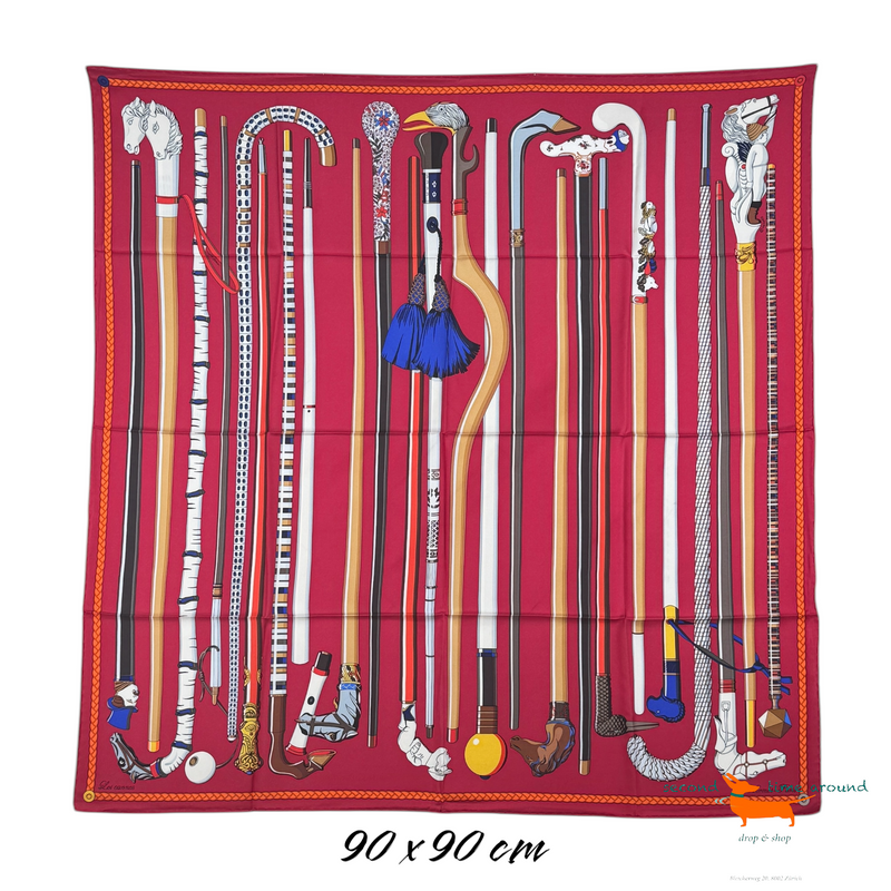 Hermes Silk Scarf Les Cannes by Virginie Jamin