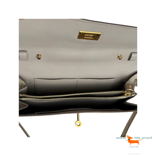 Hermès Portefeulle Sac Kelly to go Alligator Missi Mat USPAFO H080257CC 8L Beton