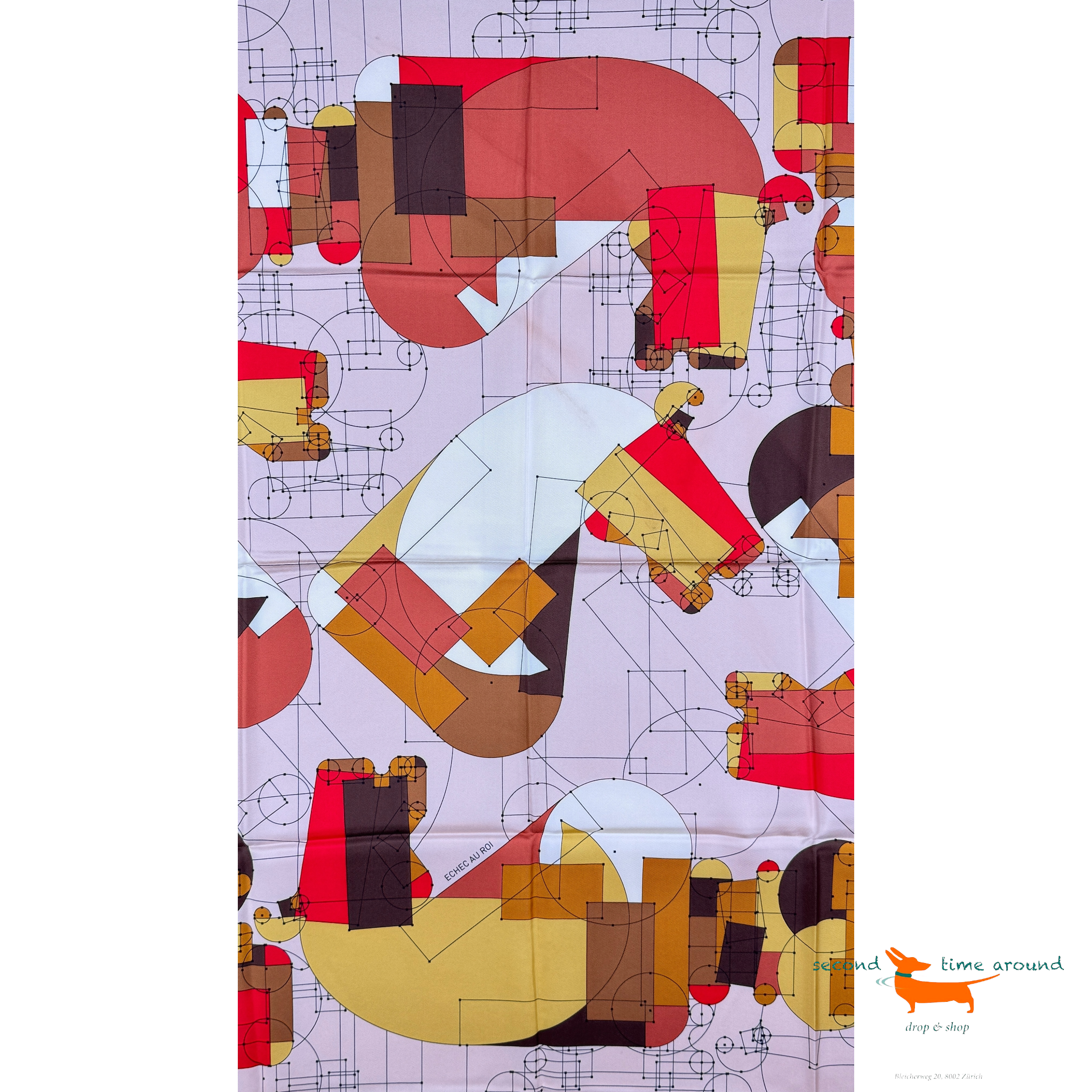 Hermes Silk Scarf Echec Au Roi