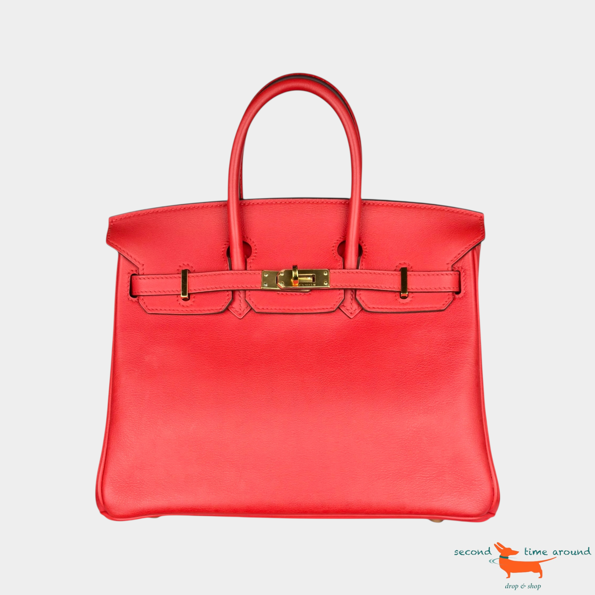 Hermes Birkin 25 Veau Swift Rouge Tomate Bag