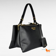 Prada Calfskin Small Deux Shoulder Bag Black