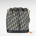Christian Dior Oblique Canvas Drawstring Bucket Bag