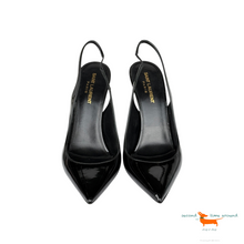 Saint Laurent Opyum Patent Leather Pumps With Gold  Heel