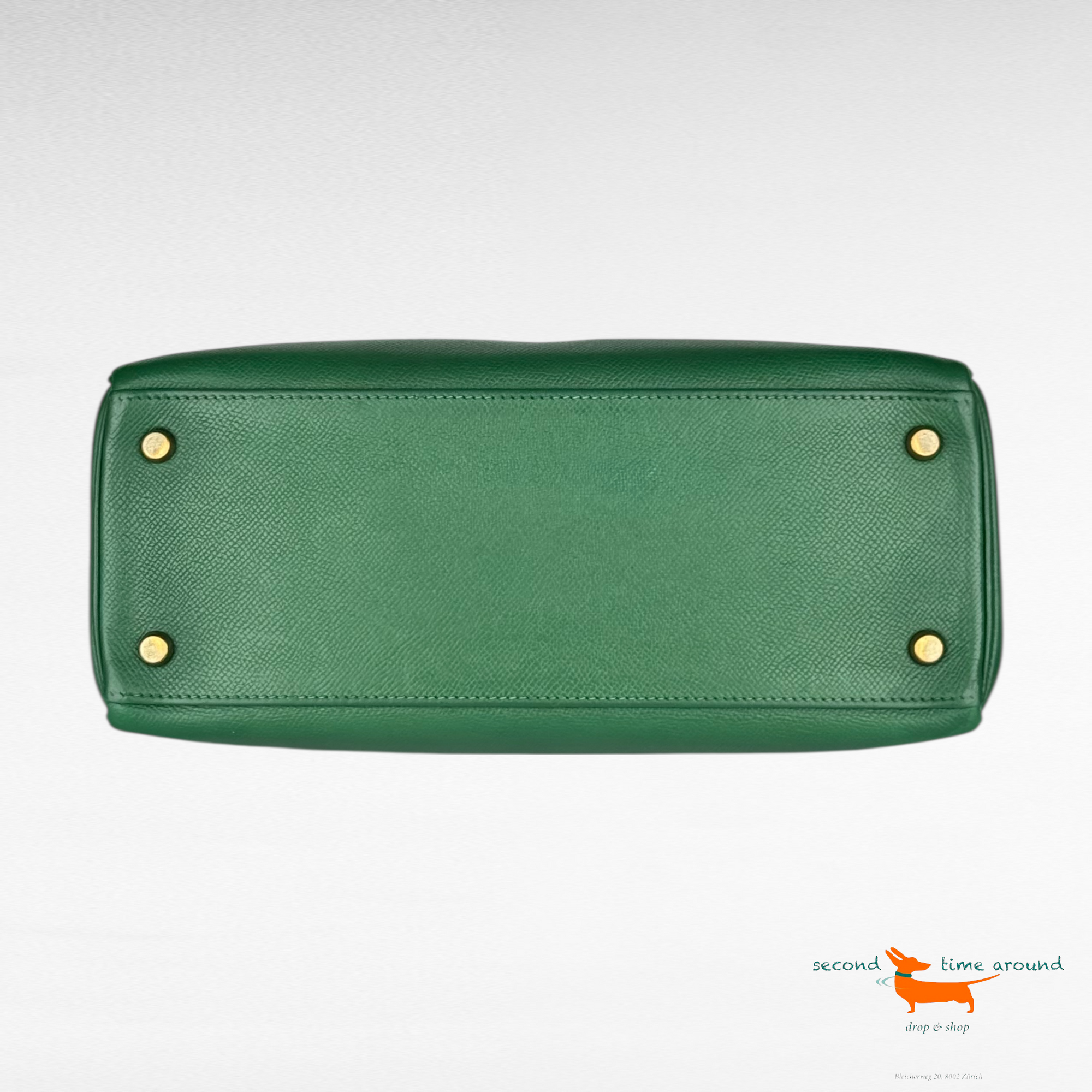 Hermes Kelly Epsom 28 Green Bag