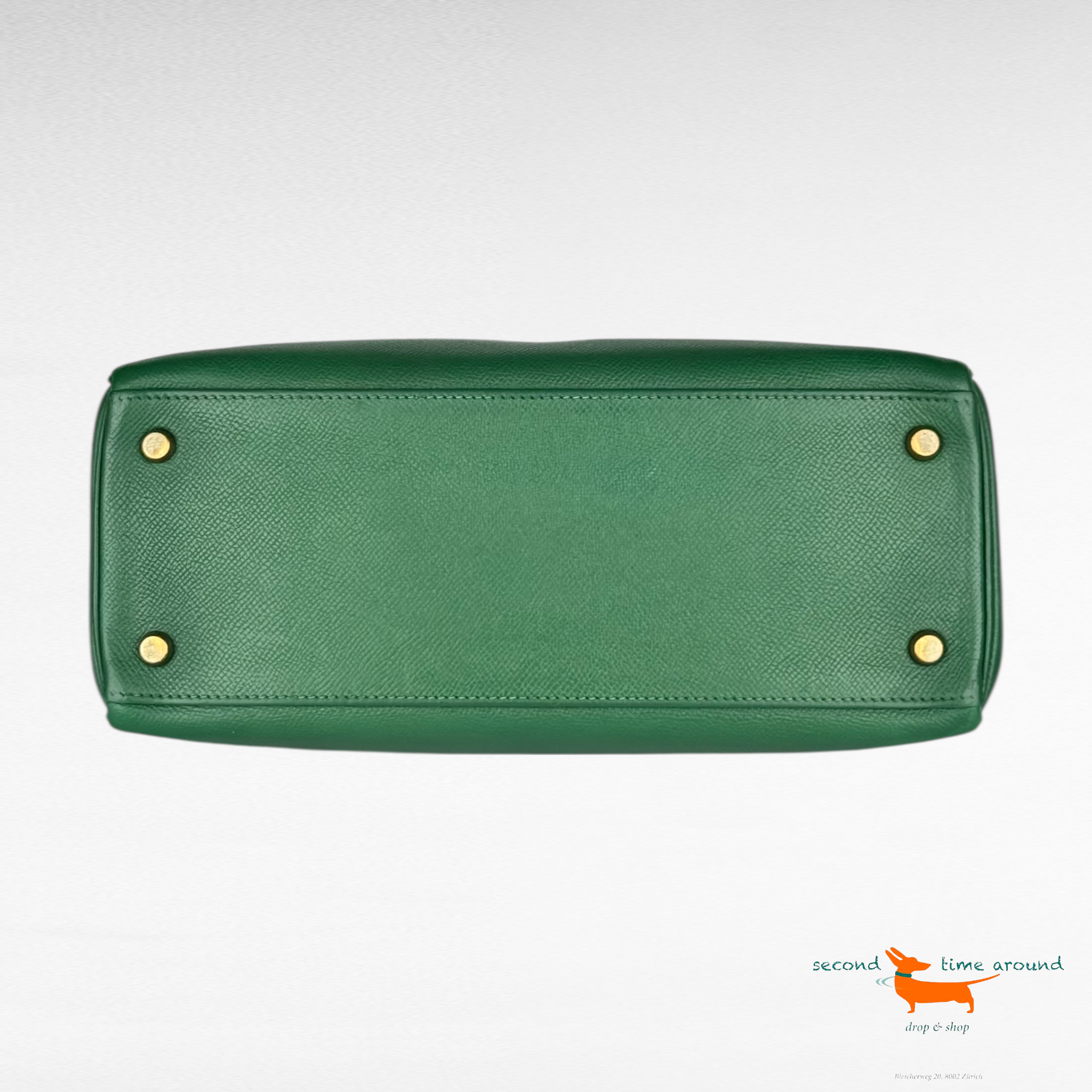 Hermes Kelly Epsom 28 Green Bag