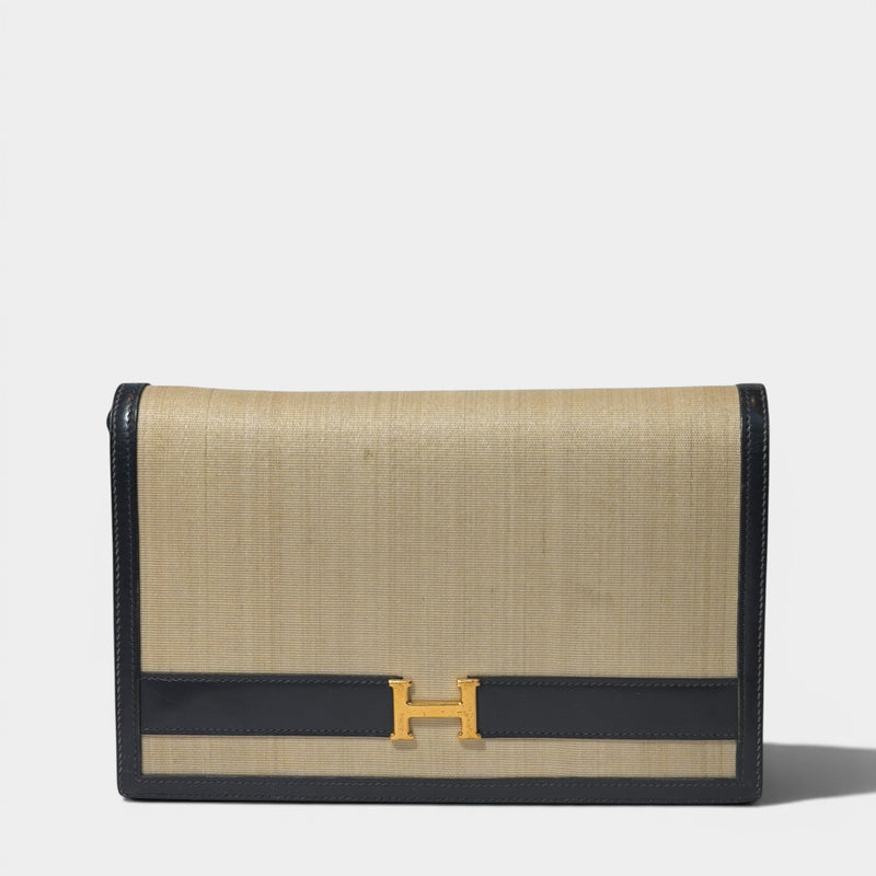 Hermes Lydie Vintage Beige Leather Bag
