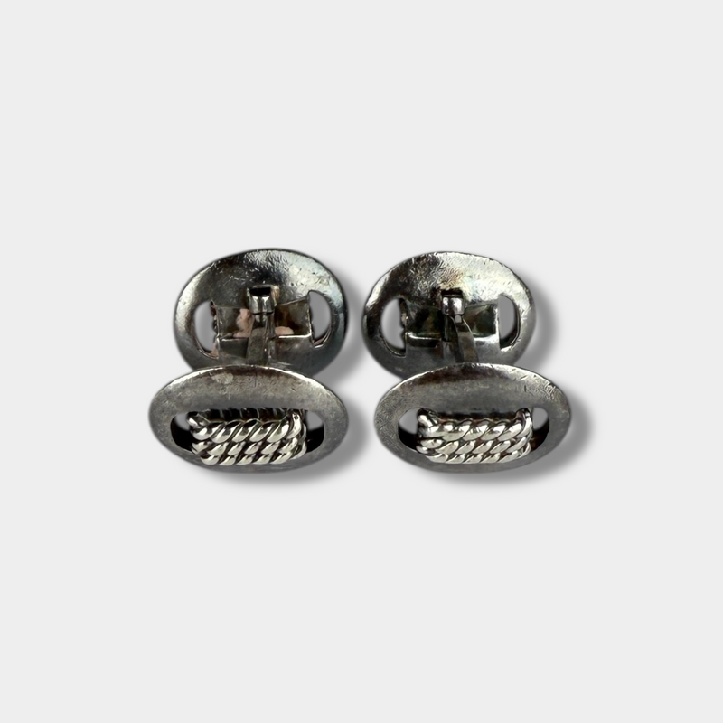 Hermes Silver Cufflinks