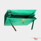 Hermes Kelly II Sellier 28 Ostrich Vert Vertigo Bag