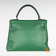 Hermes Kelly Epsom 28 Green Bag