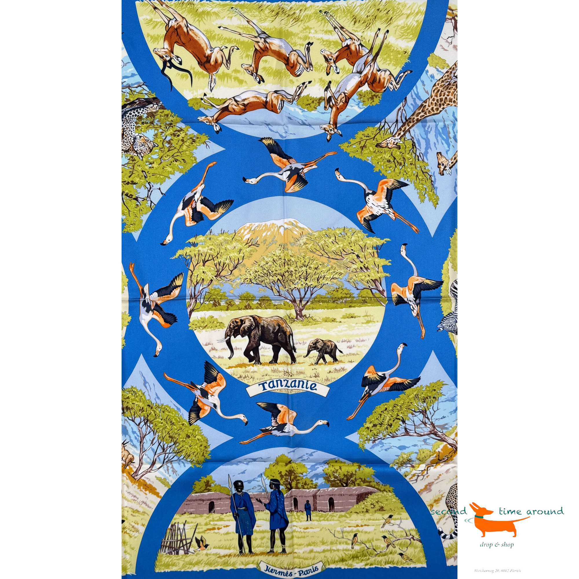 Hermes Silk Scarf Tanzanie by Robert Dallet
