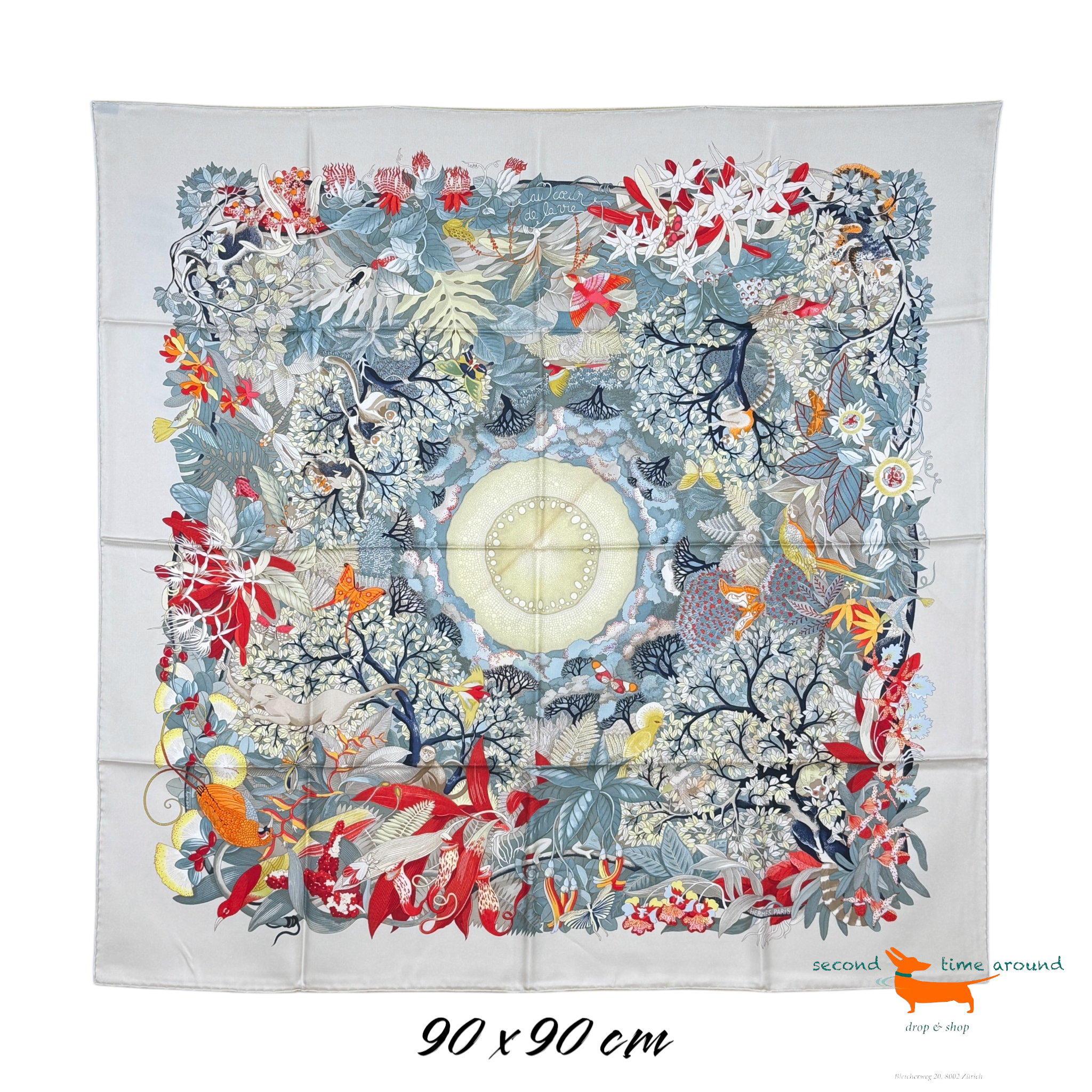Hermes Silk Scarf Au Coeur de la Vie