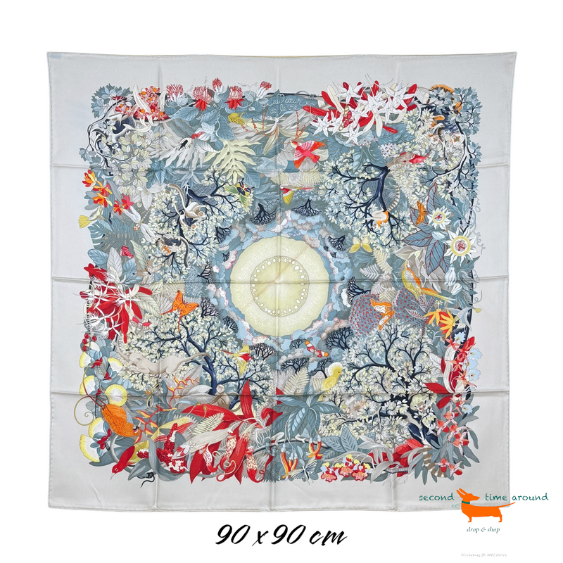 Hermes Silk Scarf Au Coeur de la Vie
