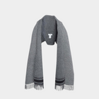 Christian Dior Wool Blend Herringbone Fringed Cape