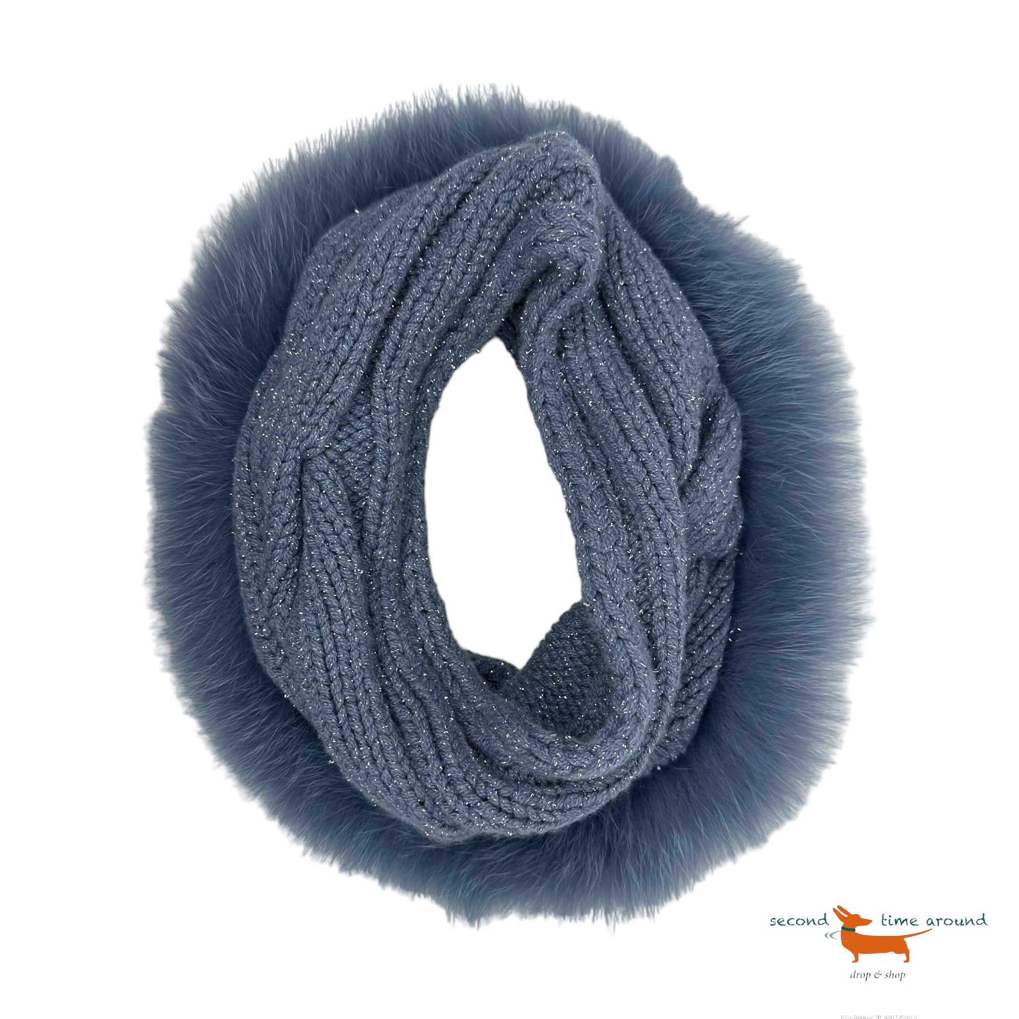 Loro Piana Collor Scarf with fur