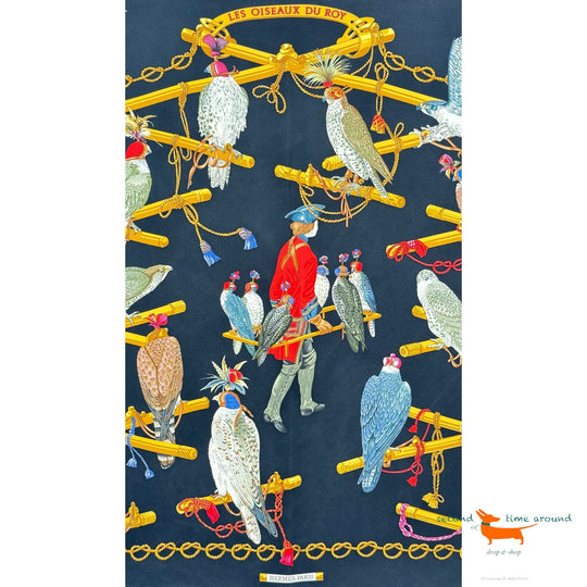 Hermes Les Oiseaux Du Roy Scarf by Caty Latham