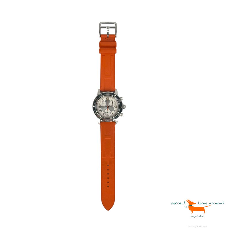Hermes Clipper gm cp2.410 Chrono 36mm Quartz Acier Caoutchou Clipper GM Watch