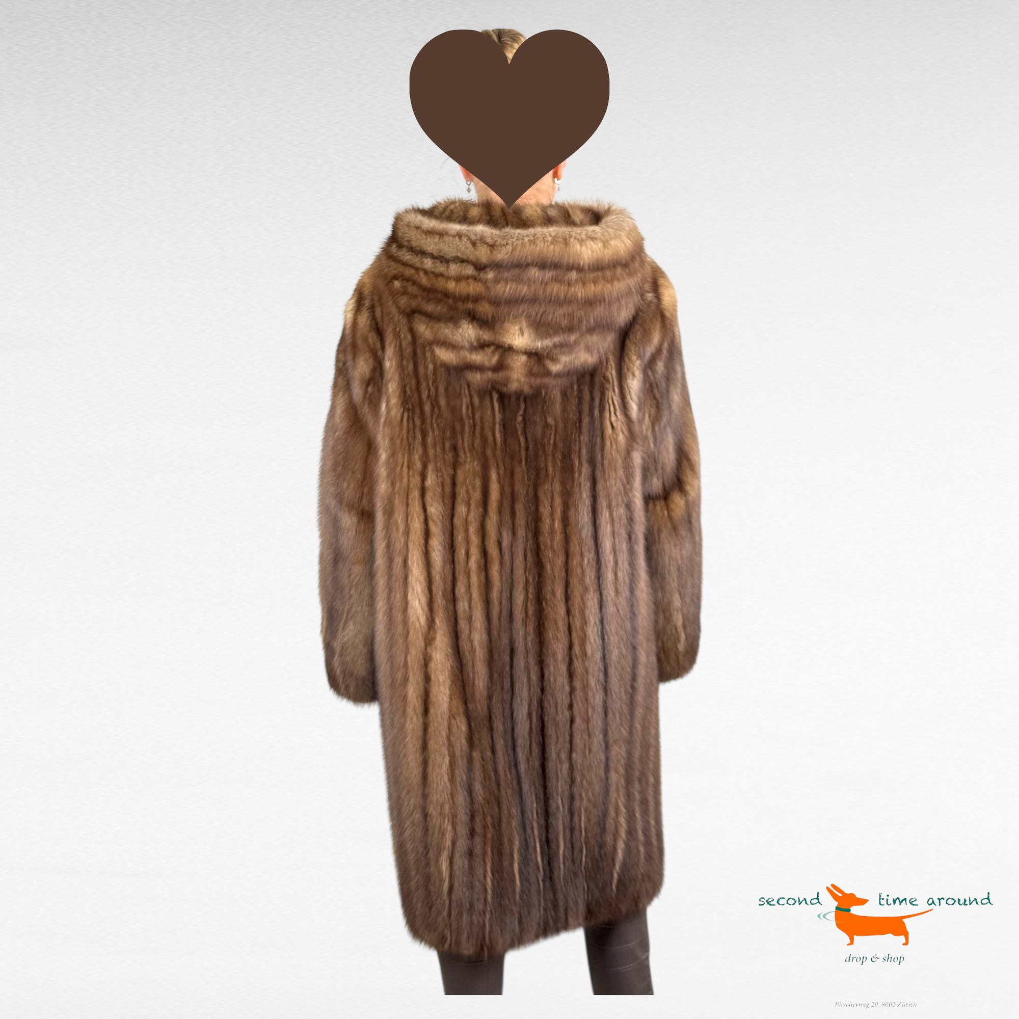 Jil Sander Hooded Sable Coat