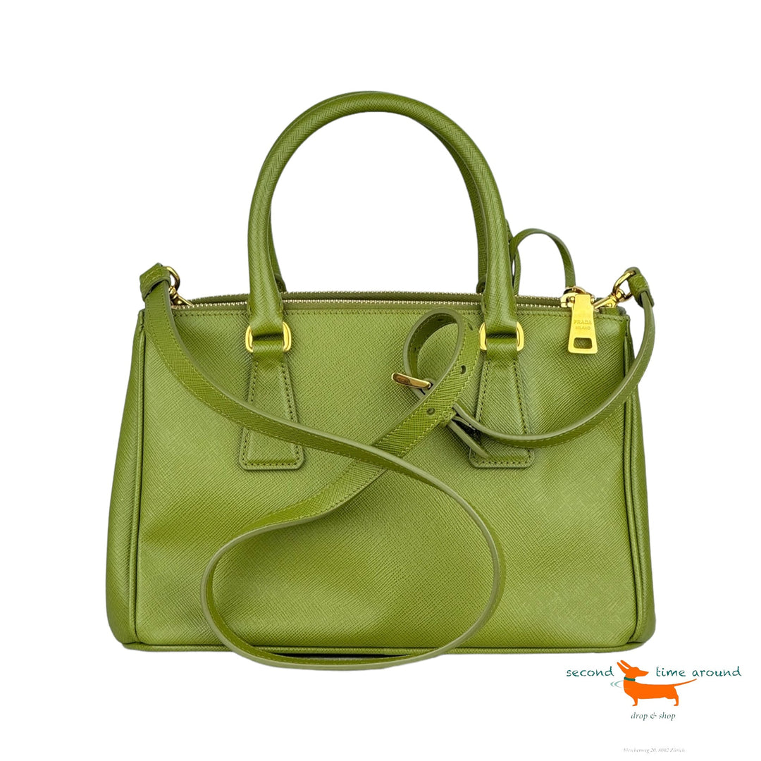 Prada Saffiano Lux Galleria Double Zip Tote Bag