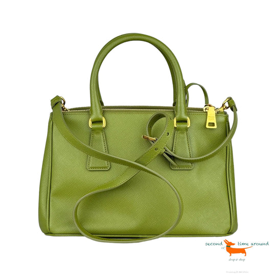 Prada Saffiano Lux Galleria Double Zip Tote Bag