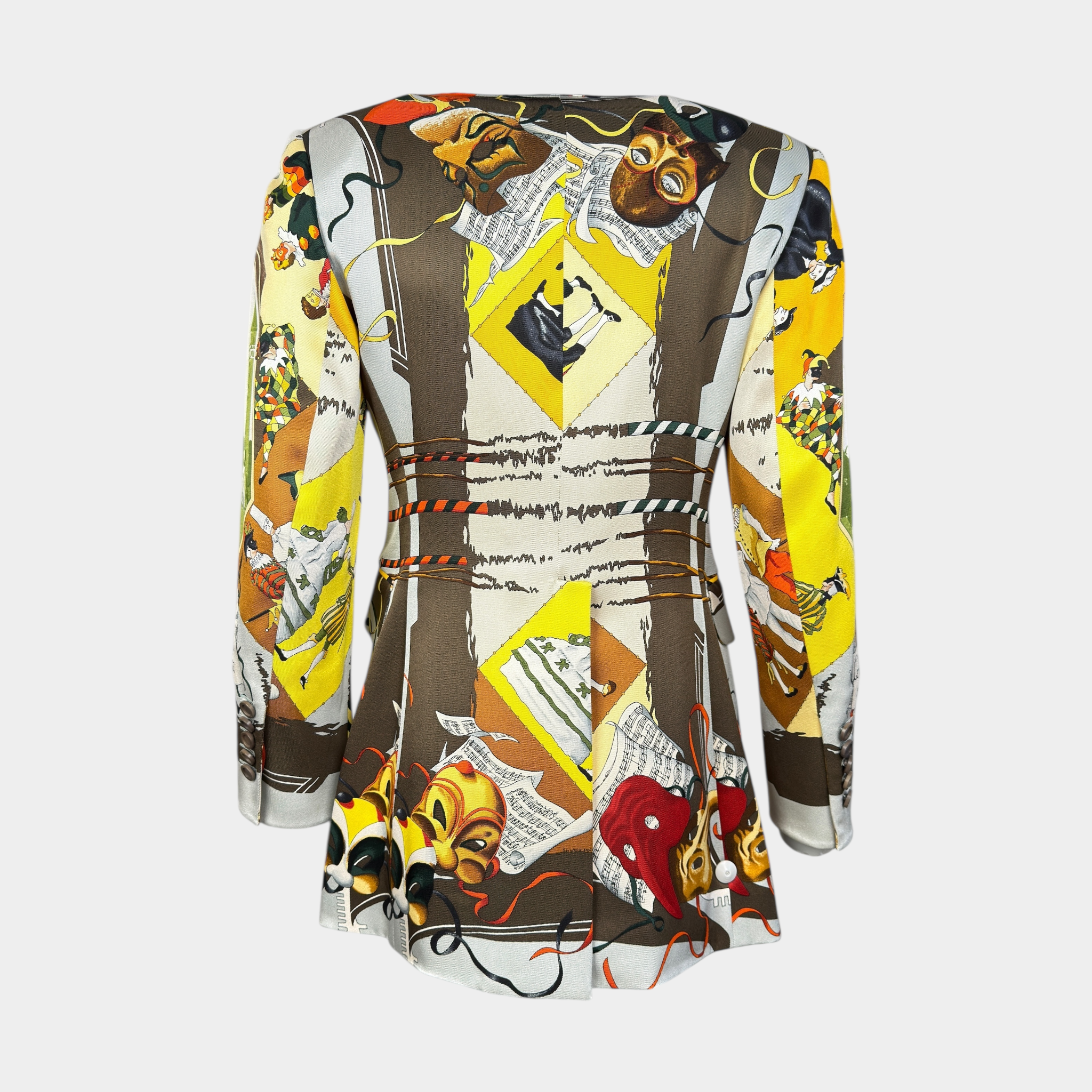 Hermes Jacket Le Carnavale de Venise Scarf Print