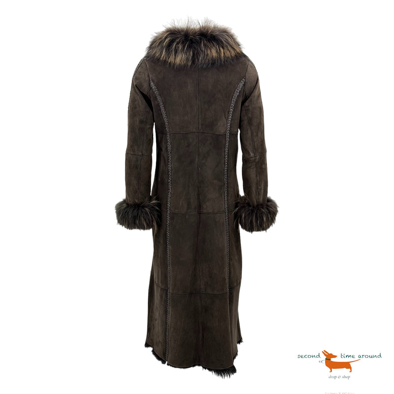 Entre Deux Lambskin  Coat  with Fox