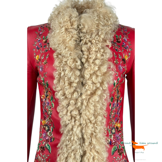 Dolce&Gabbana Embroidered Leather Show Piece Coat