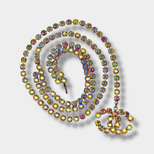 CHANEL Paris Spring 1995 CC Iridescent Crystal Barbie Belt