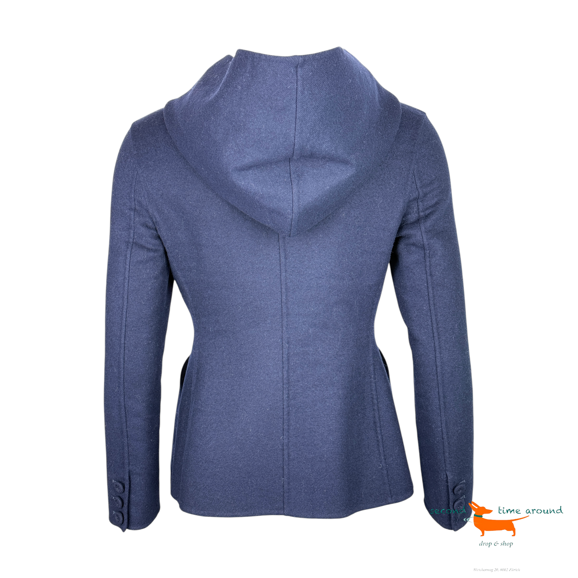 Christian Dior Bar Hooded Wool Jacket in Navy