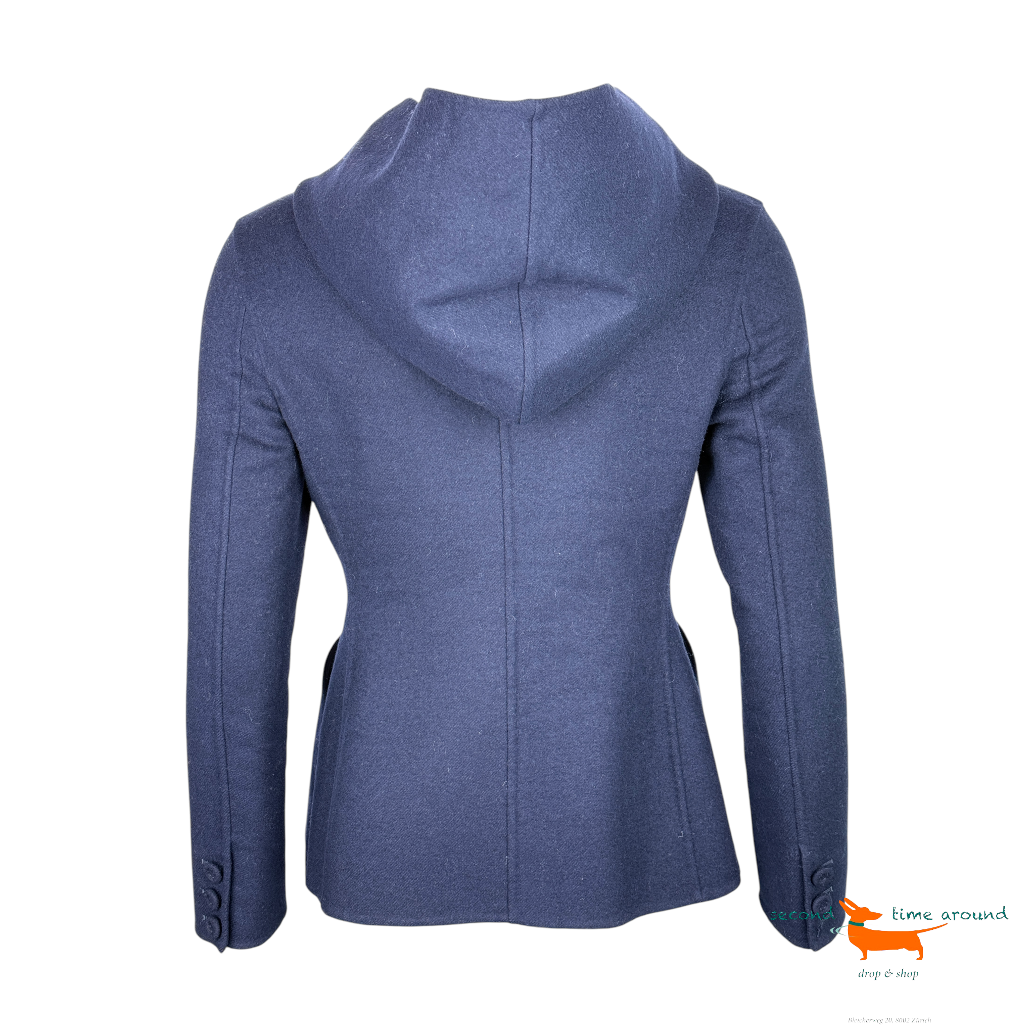 Christian Dior Bar Hooded Wool Jacket in Navy