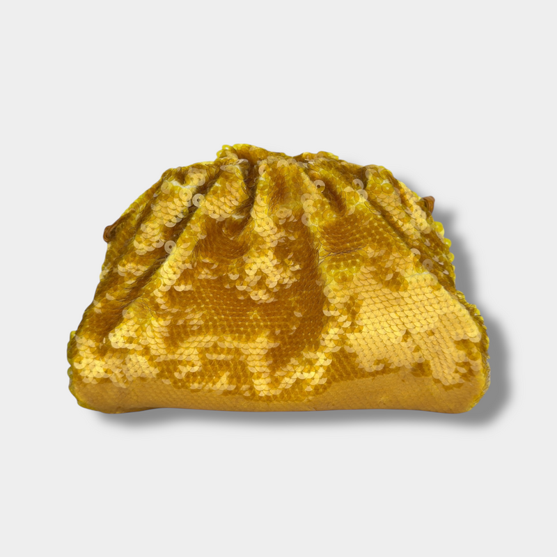 Bottega Venetta Sequin The Mini Pouch Honeycomb Bag