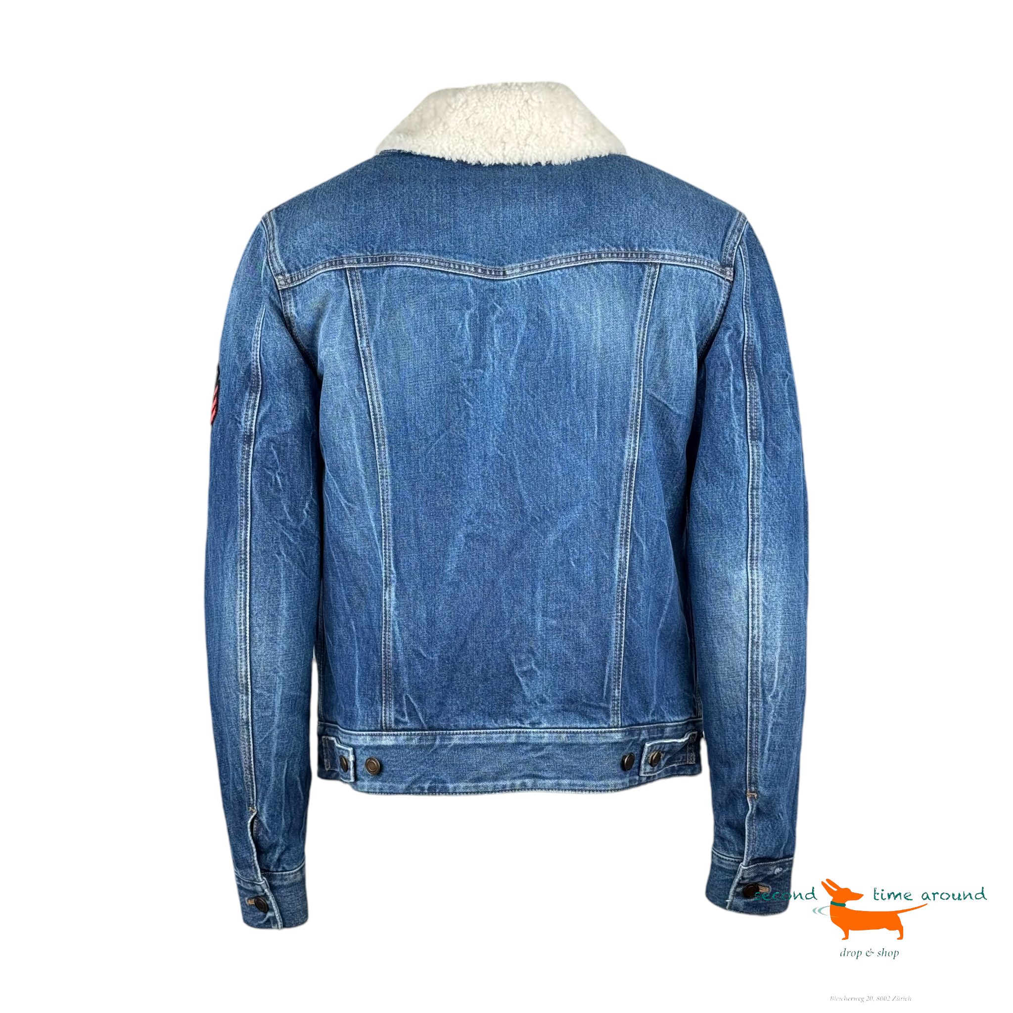 Saint Laurent  Shearling Jeans Jacket