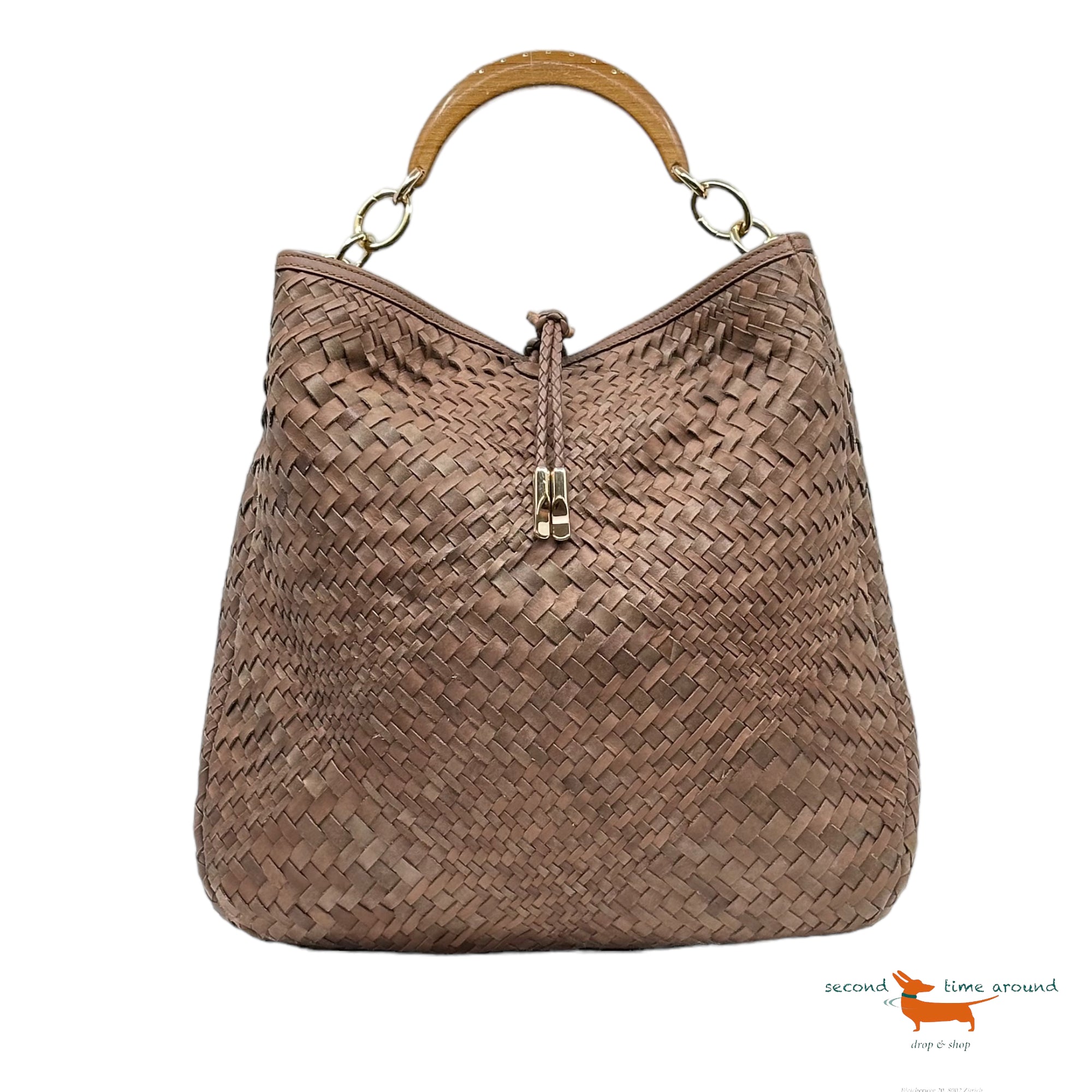 Salvatore Ferragamo Braided Calf Leather Bag