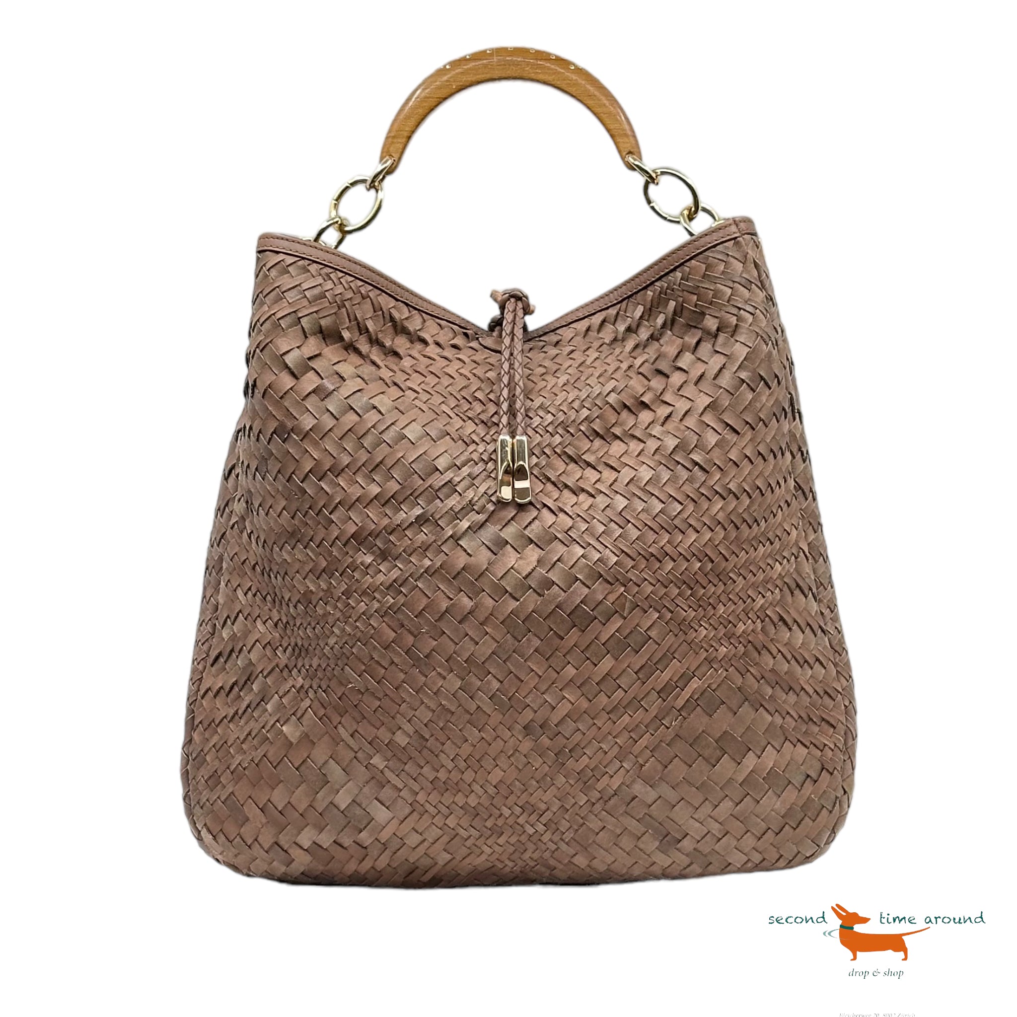 Salvatore Ferragamo Braided Calf Leather Bag